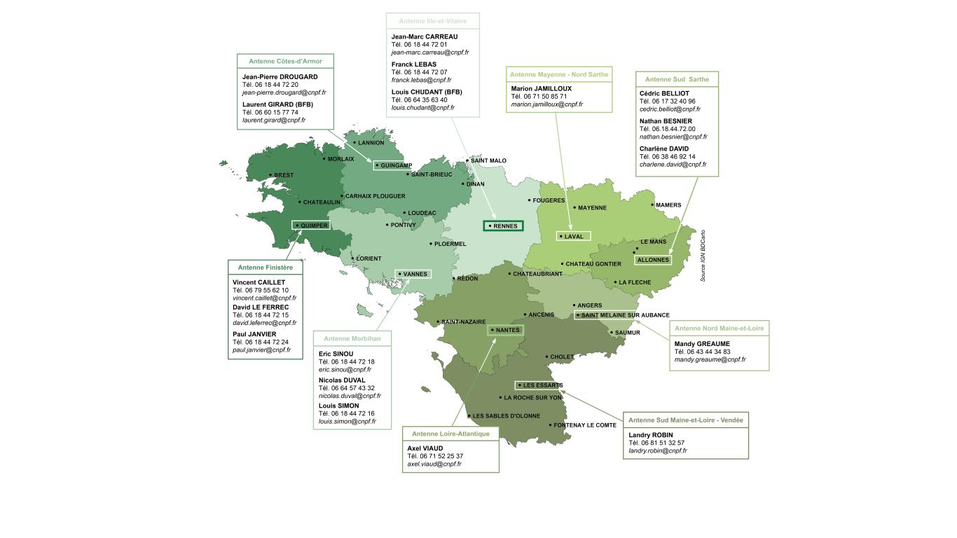 Carte des secteurs - septembre 2025