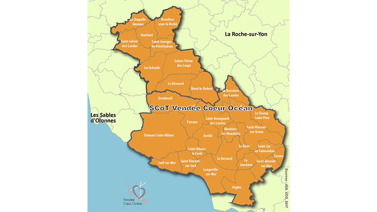Carte Vendée Coeur Océan