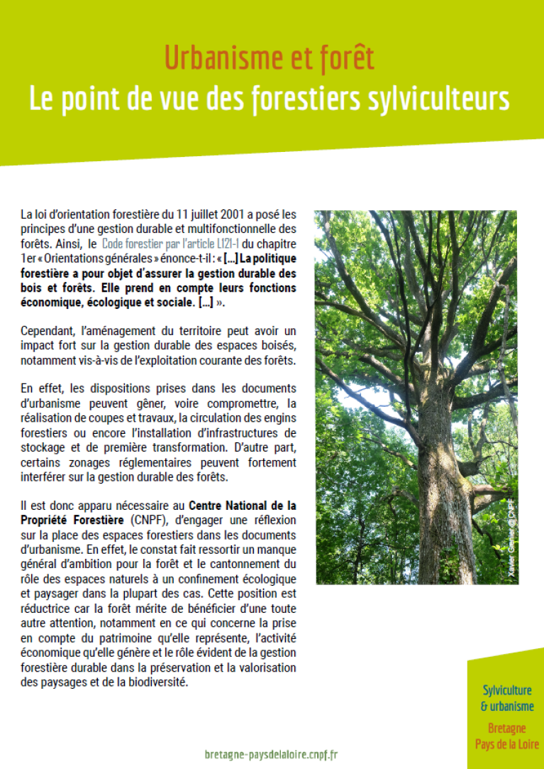 image sylviculture et urbanisme